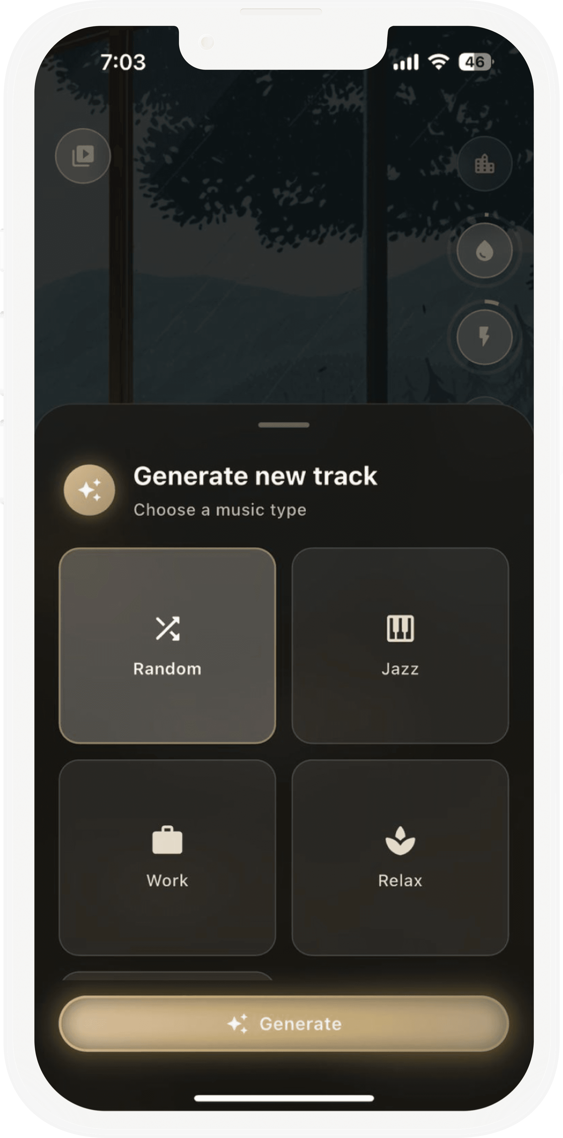 CafeLofi Full Glass Interface